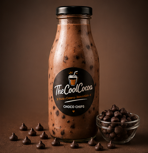 Choco chips cold cocoa drink